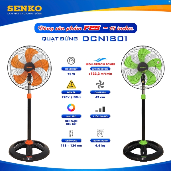QUẠT ĐỨNG SENKO DCN1801